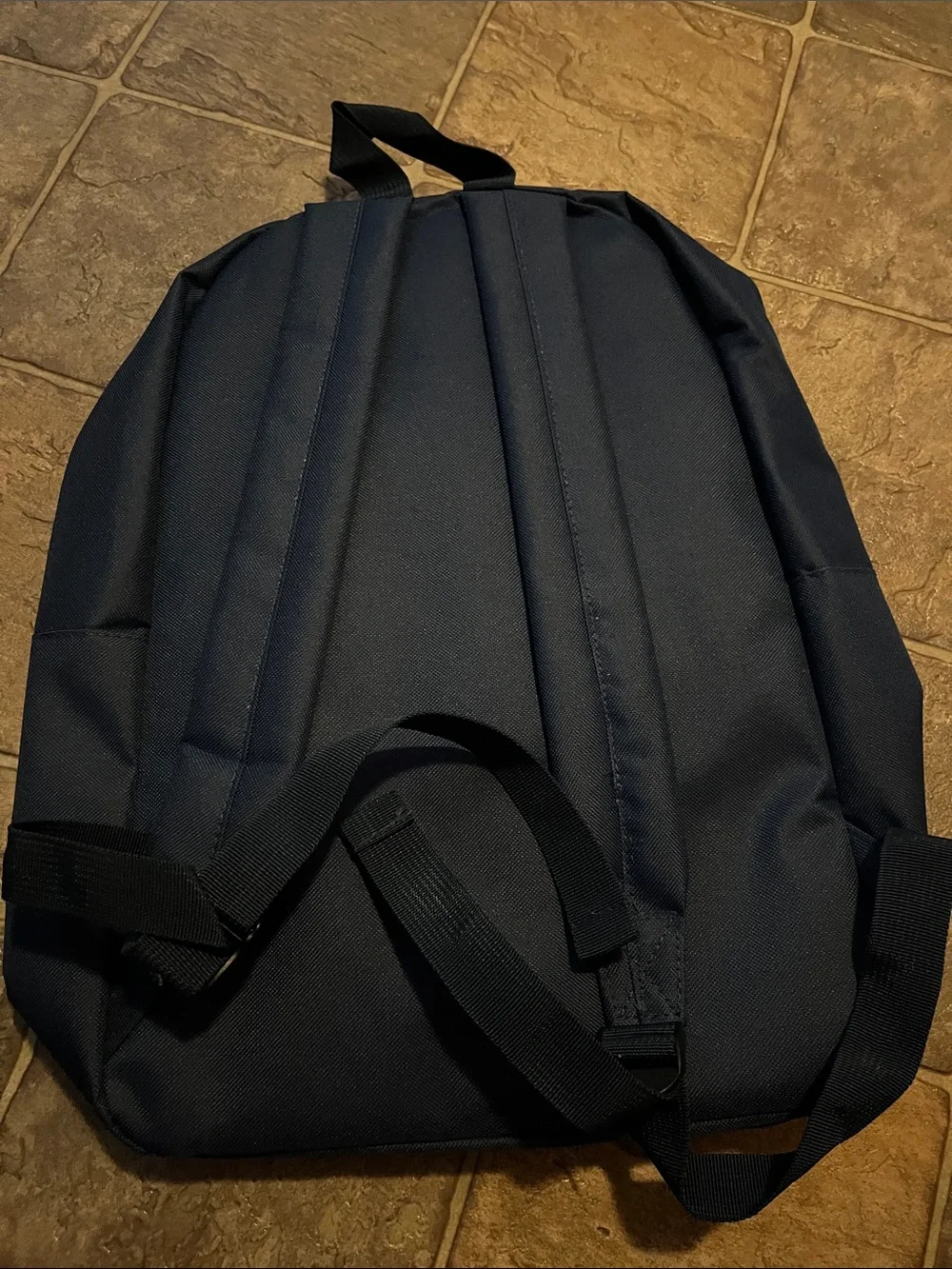 LA Dodgers Navy Backpack with Contrast Tan Pulls New